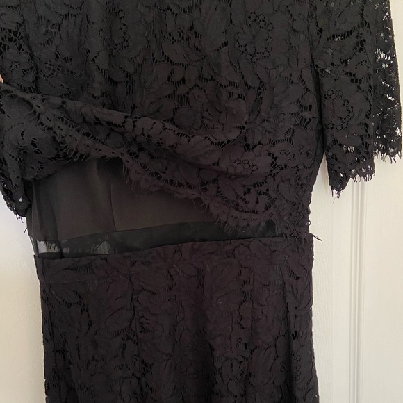 ASOS Lace Crop Top Midi Pencil Dress - Picture 8 of 9